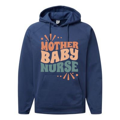 Mother Nurse MotherS Day Nurse Week Infants Nurse Mom Gift Performance Fleece Hoodie