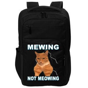 Mewing Not Meowing Funny Cat Meme Feline Impact Tech Backpack