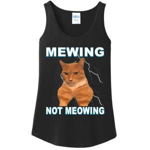 Mewing Not Meowing Funny Cat Meme Feline Ladies Essential Tank