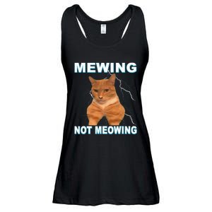 Mewing Not Meowing Funny Cat Meme Feline Ladies Essential Flowy Tank