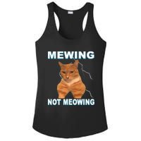 Mewing Not Meowing Funny Cat Meme Feline Ladies PosiCharge Competitor Racerback Tank