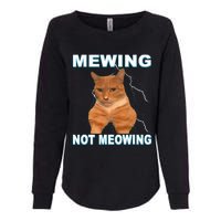 Mewing Not Meowing Funny Cat Meme Feline Womens California Wash Sweatshirt