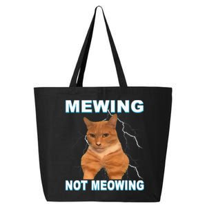 Mewing Not Meowing Funny Cat Meme Feline 25L Jumbo Tote