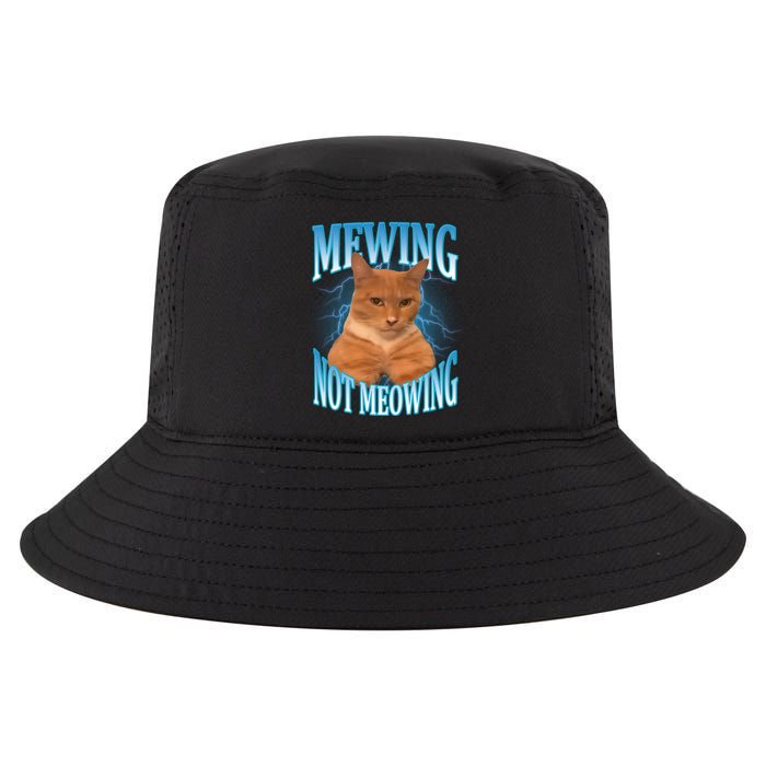 Mewing Not Meowing Funny Cat Meme Cool Comfort Performance Bucket Hat