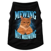 Mewing Not Meowing Funny Cat Meme Doggie Tank