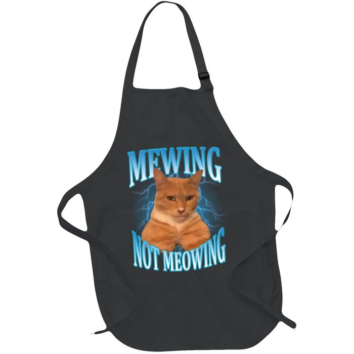 Mewing Not Meowing Funny Cat Meme Apron