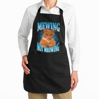 Mewing Not Meowing Funny Cat Meme Apron