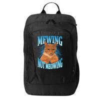 Mewing Not Meowing Funny Cat Meme City Backpack