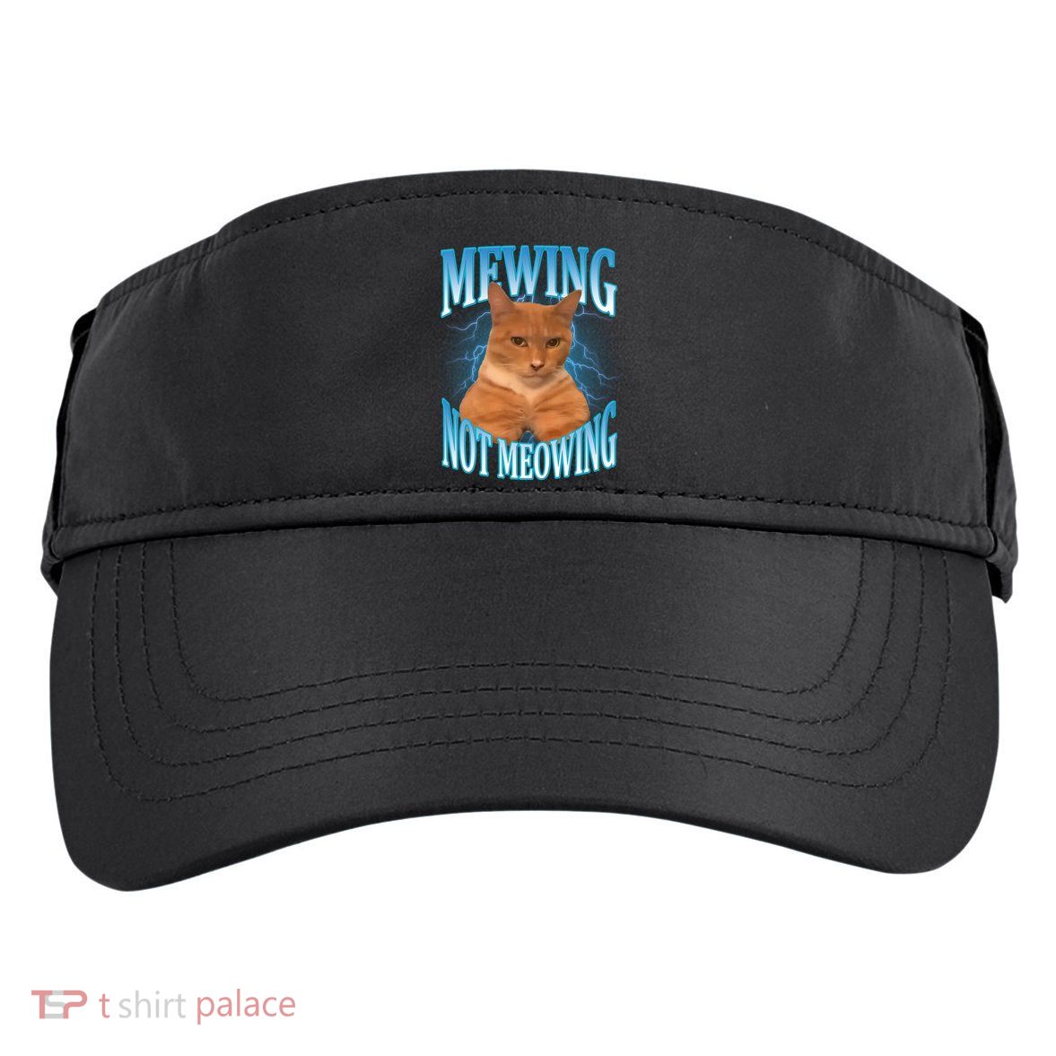Mewing Not Meowing Funny Cat Meme Adult Drive Performance Visor