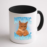 Mewing Not Meowing Funny Cat Meme Mug