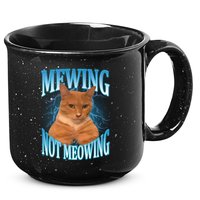 Mewing Not Meowing Funny Cat Meme 15oz Campfire Ceramic Mug
