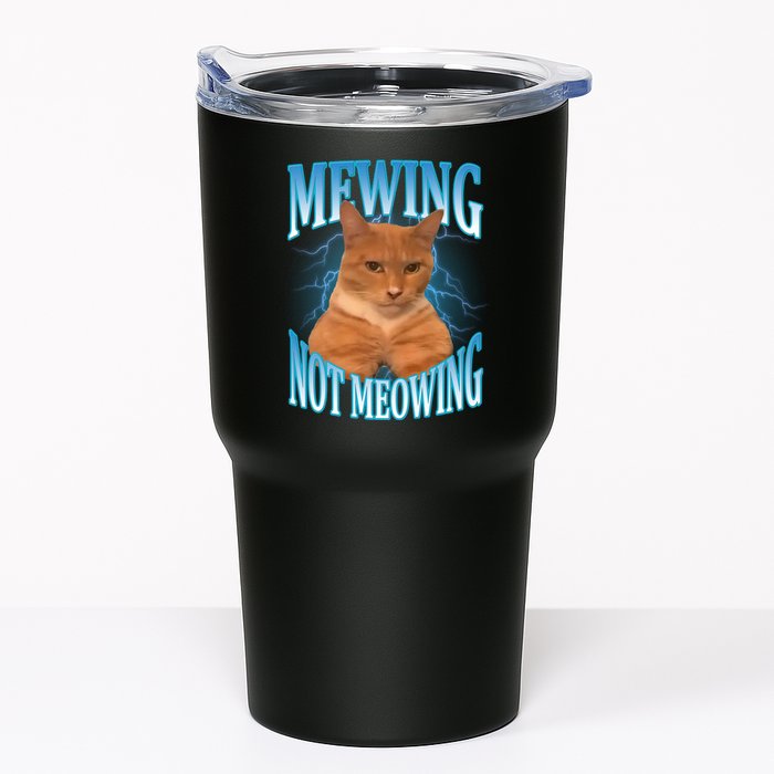 Mewing Not Meowing Funny Cat Meme Tumbler