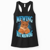 Mewing Not Meowing Funny Cat Meme Womens Tank Top