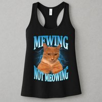 Mewing Not Meowing Funny Cat Meme Womens Tank Top