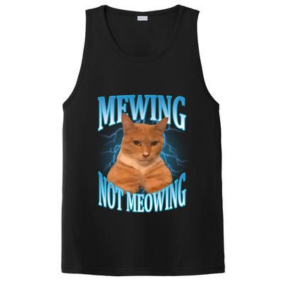 Mewing Not Meowing Funny Cat Meme PosiCharge Competitor Tank