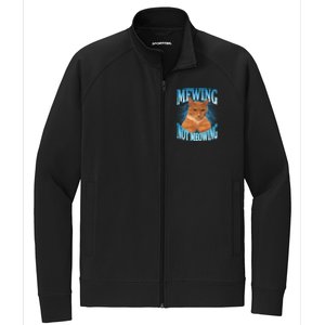 Mewing Not Meowing Funny Cat Meme Stretch Full-Zip Cadet Jacket