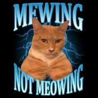 Mewing Not Meowing Funny Cat Meme Tie-Dye T-Shirt