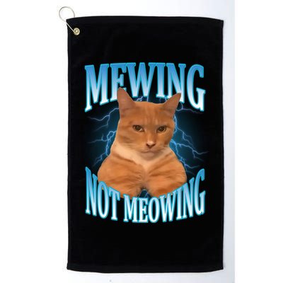 Mewing Not Meowing Funny Cat Meme Golf Towel