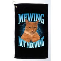 Mewing Not Meowing Funny Cat Meme Golf Towel