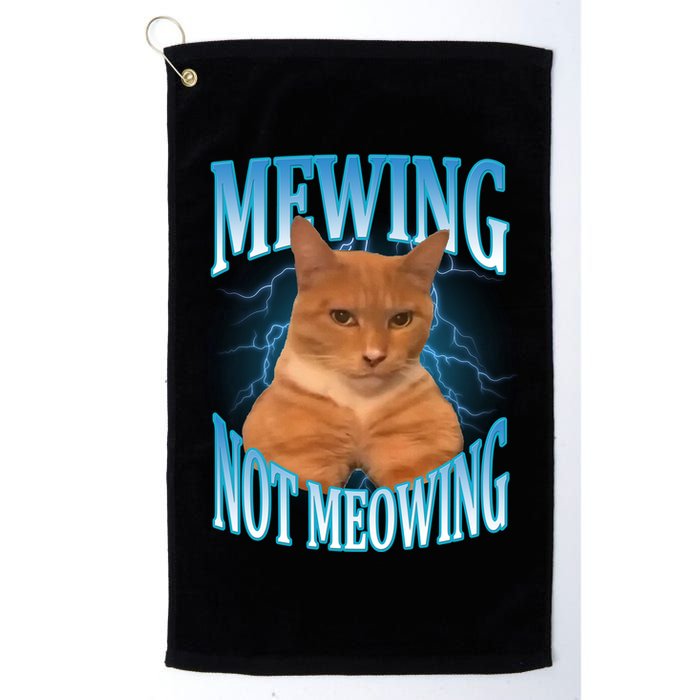 Mewing Not Meowing Funny Cat Meme Golf Towel