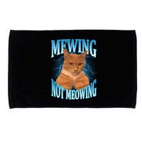 Mewing Not Meowing Funny Cat Meme Microfiber Hand Towel