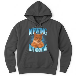 Mewing Not Meowing Funny Cat Meme Hoodie