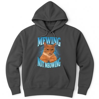 Mewing Not Meowing Funny Cat Meme Hoodie