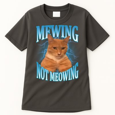 Mewing Not Meowing Funny Cat Meme Tall T-Shirt