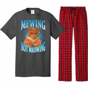 Mewing Not Meowing Funny Cat Meme Pajama Set