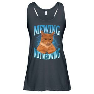 Mewing Not Meowing Funny Cat Meme Ladies Essential Flowy Tank