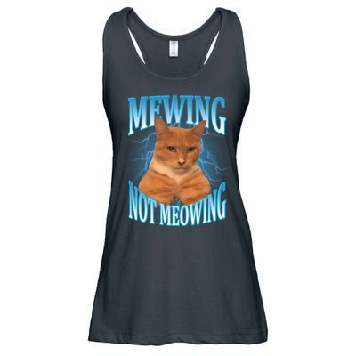 Mewing Not Meowing Funny Cat Meme Ladies Essential Flowy Tank