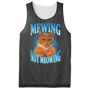 Mewing Not Meowing Funny Cat Meme Mesh Reversible Basketball Jersey Tank