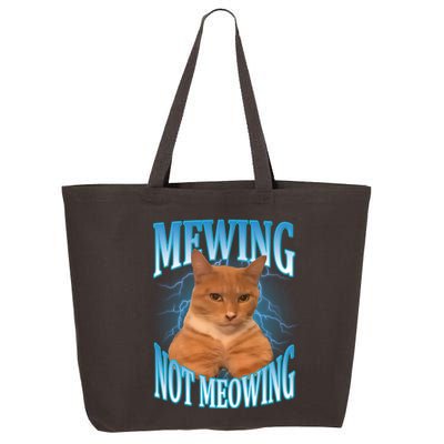 Mewing Not Meowing Funny Cat Meme 25L Jumbo Tote