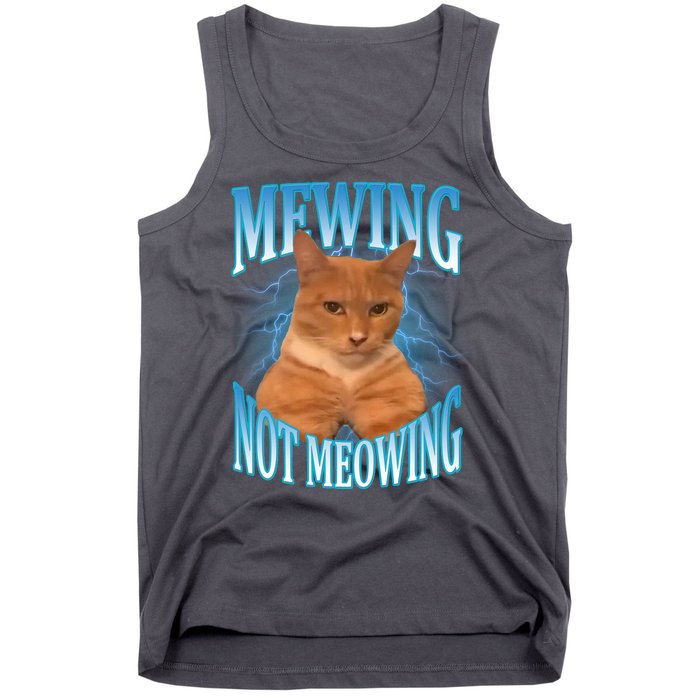 Mewing Not Meowing Funny Cat Meme Tank Top