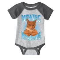 Mewing Not Meowing Funny Cat Meme Infant Baby Jersey Bodysuit