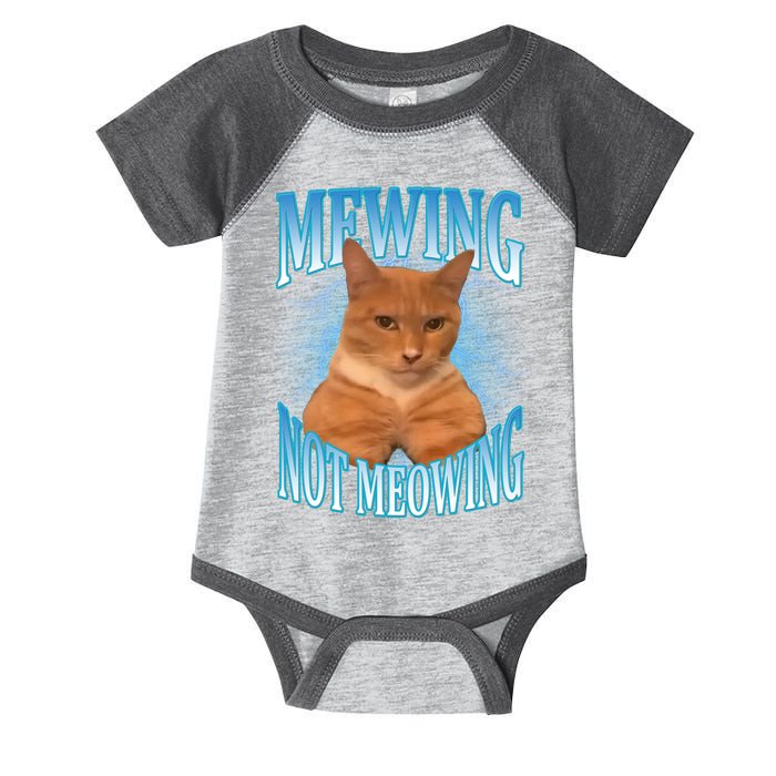 Mewing Not Meowing Funny Cat Meme Infant Baby Jersey Bodysuit