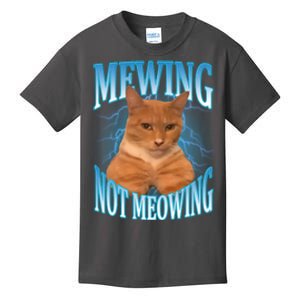 Mewing Not Meowing Funny Cat Meme Kids T-Shirt