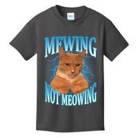 Mewing Not Meowing Funny Cat Meme Kids T-Shirt