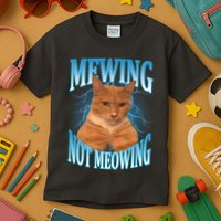 Mewing Not Meowing Funny Cat Meme Kids T-Shirt