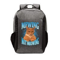 Mewing Not Meowing Funny Cat Meme Vector Backpack