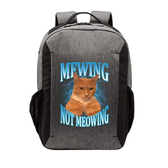 Mewing Not Meowing Funny Cat Meme Vector Backpack