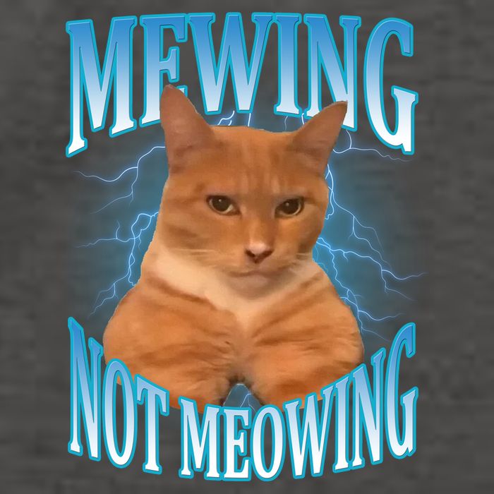 Mewing Not Meowing Funny Cat Meme Vector Backpack