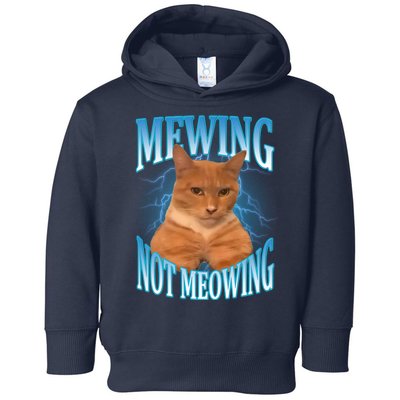 Mewing Not Meowing Funny Cat Meme Toddler Hoodie