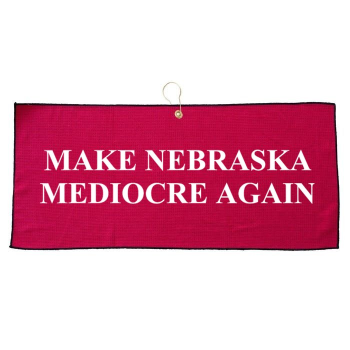 Make Nebraska Mediocre Again Large Microfiber Waffle Golf Towel