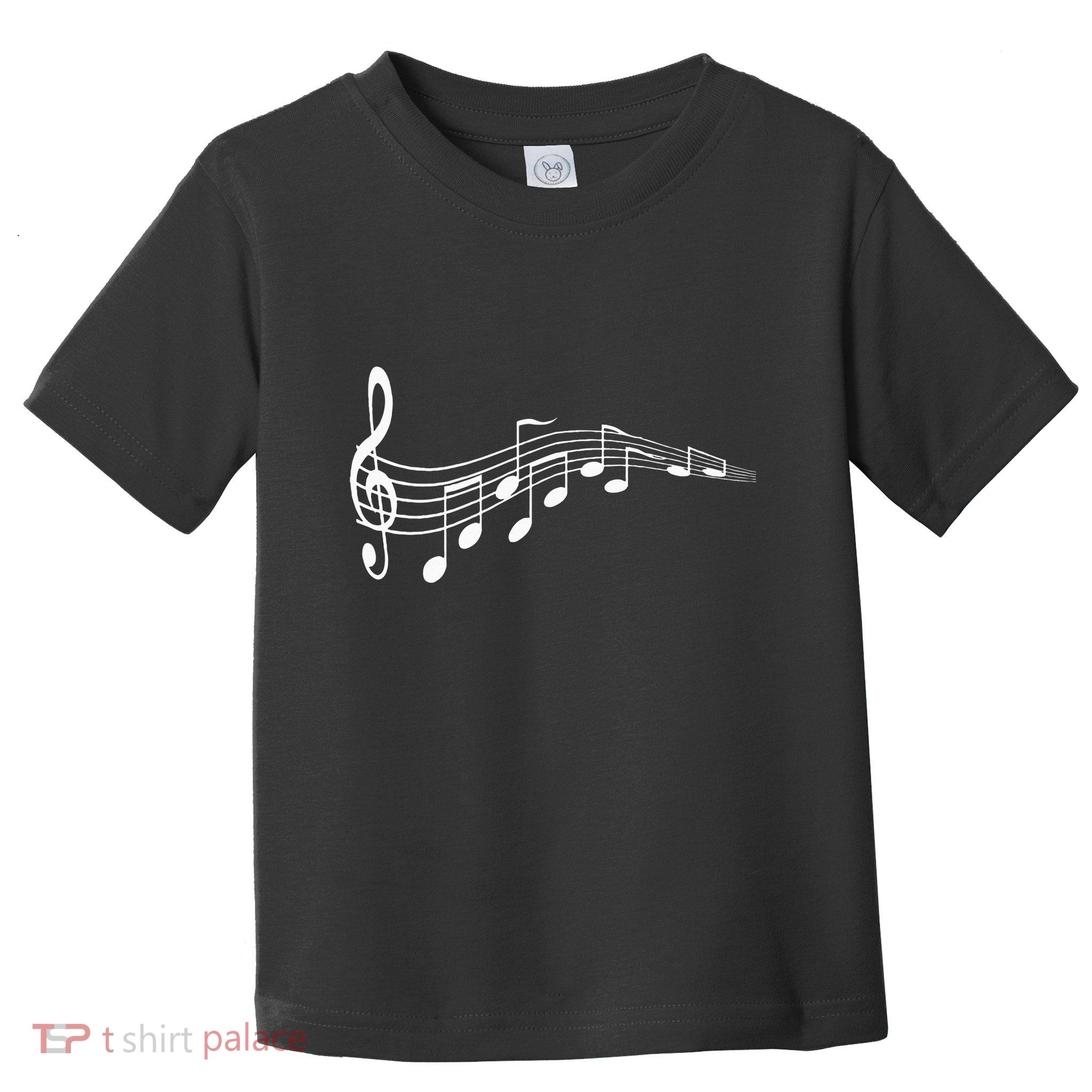 Musical Notes Music Dad Text In Treble Clef Toddler T-Shirt