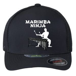 Marimba Ninja Marching Band Funny Percussion Flexfit Unipanel Trucker Cap