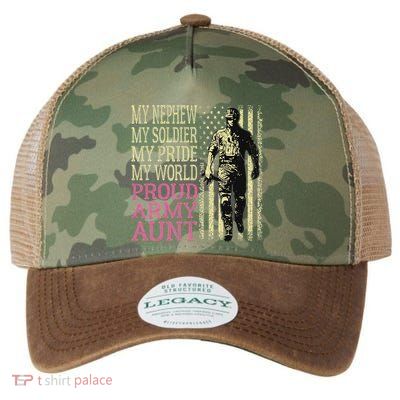 My Nephew My Soldier Hero Proud Army Aunt Military Auntie Legacy Tie Dye Trucker Hat