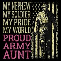 My Nephew My Soldier Hero Proud Army Aunt Military Auntie Drawstring Bag