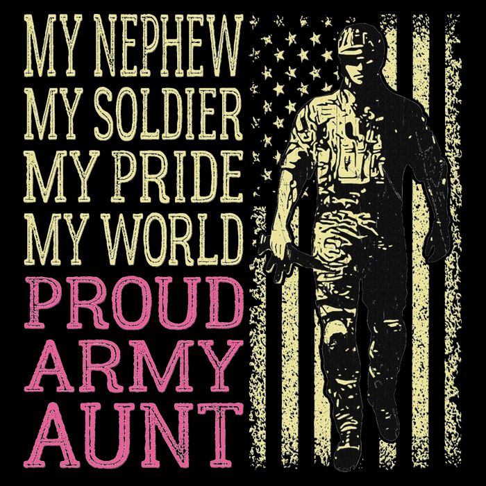 My Nephew My Soldier Hero Proud Army Aunt Military Auntie Drawstring Bag