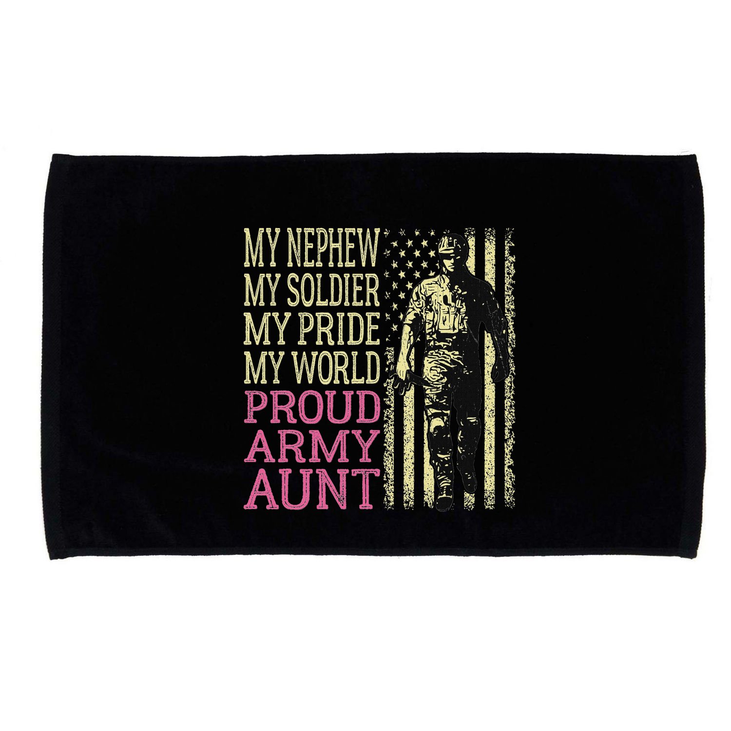 My Nephew My Soldier Hero Proud Army Aunt Military Auntie Microfiber Hand Towel